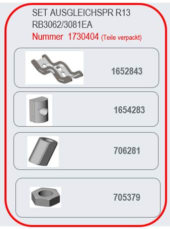 Jarruvaijerien tasaussarja, 1-akselinen 3062/3081 - AL-KO - 7526 - 1