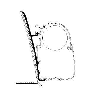 Thule kiinnityssarja Renault Master High roof seinämarkiisiin, 2x 50cm - Seinämarkiisien kiinnityssarjat - 7066 - 1