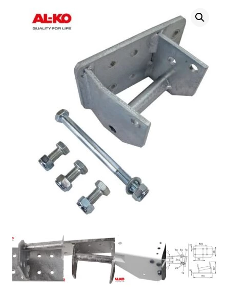Kiinnikerauta 2,8VB AL-KO vetopäähän - PERÄKÄRRY/TRAILERI/ALUSTA - 24646 - 1