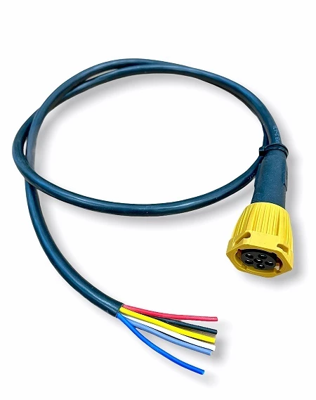 Bajonet liitin 6-nap vasen 1M-johto Bajonet liitin 6-nap keltainen - Pistokkeet/Adapterit - 16566 - 1