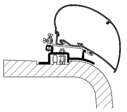 Thule kiinnityssarja Ducato/Jumper/Boxer 1994-2006 - Kattomarkiisien kiinnityssarjat - 1097 - 1