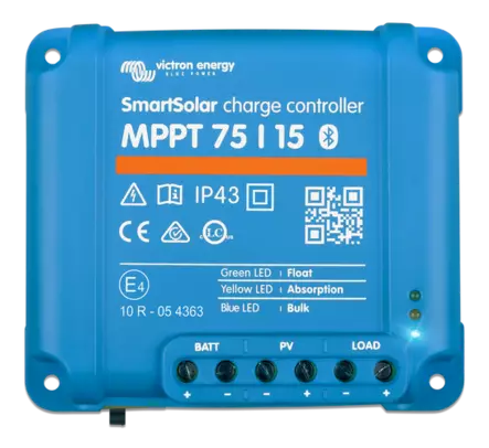 Victron Energy lataussäädin SmartSolar MPPT 75/15 Tr 12/24 V Bluetooth - Aurinkopaneelisarjojen osat NDS - 18467 - 1