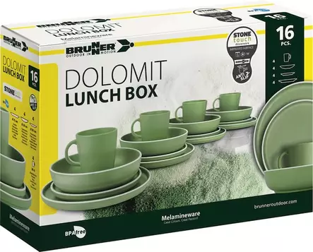 Brunner melamiiniastiasto Dolomit Green, liukueste, 16 osaa - Ruokailu ja kattaus - 23917 - 3