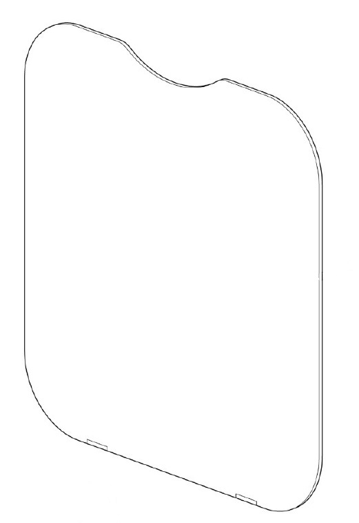 Altaan lasikansi musta SBL34XX, suorakaide - Liesien ja uunien varaosat - 17567 - 1