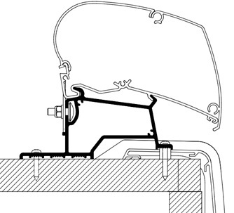 Thule kiinnityssarja Rapido Serie Compact 4,0 m - Kattomarkiisien kiinnityssarjat - 16927 - 1