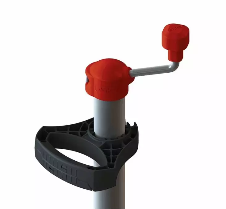 Vetokahva nokkapyörään, halk 48mm musta/ punainen - Kiinnikkeet - 1947 - 1