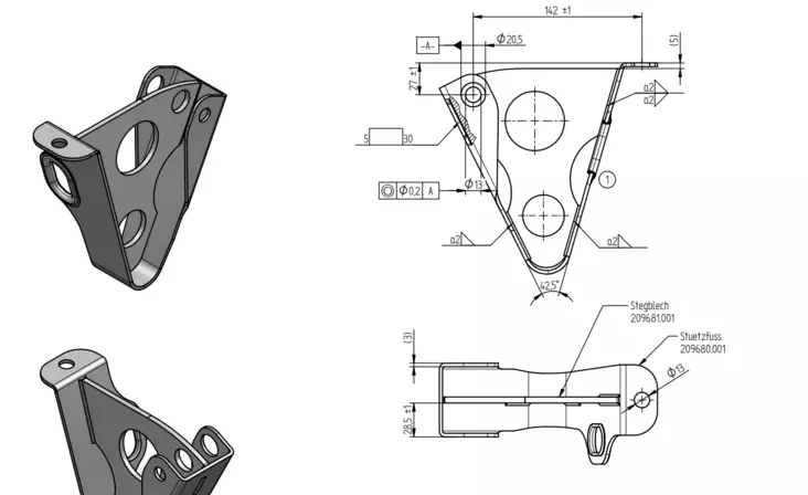 Työntöjarrun maatuki Knott KRV 7,5-17 vetopäihin - Knott - 23457 - 1