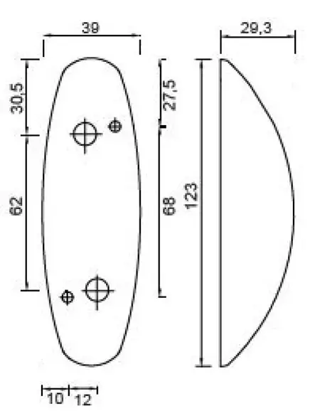 Aspöck Flexipoint II pun/valk 12v Aspöck pu/va äärivalo musta pohja - Aspöck - 11868 - 2