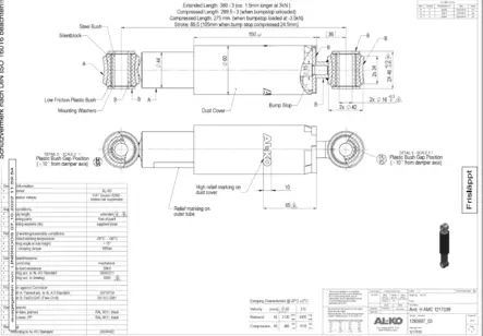 Iskunvaimennin AL-KO AMC BTR BTR A3-105-420/12 - Ilmajousisarjat/iskunvaimentimet - 17918 - 1