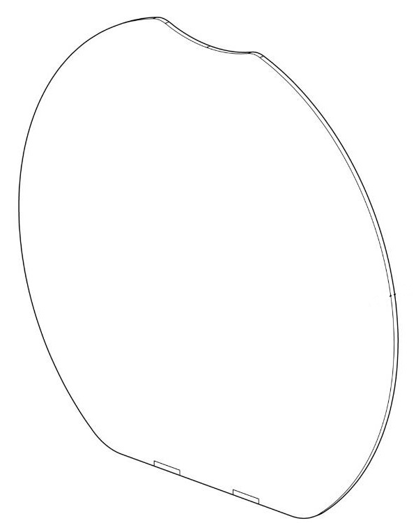 Altaan lasikansi pyöreä musta SBL30XX - Liesien ja uunien varaosat - 13158 - 1