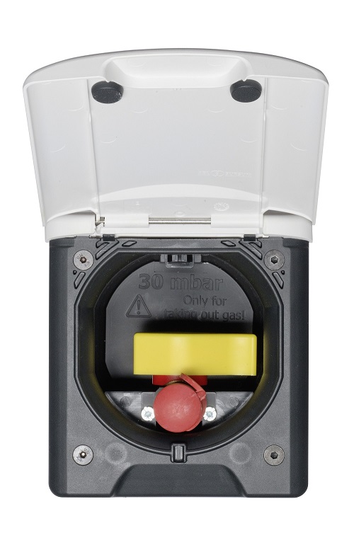 Kaasun ulosottorasia valkoinen RAL9010 - Kaasujärjestelmän tarvikkeet - 9828 - 1