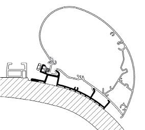 Thule kiinnityssarja Carthago Chic 5,5 m -2014 - Kattomarkiisien kiinnityssarjat - 8948 - 1