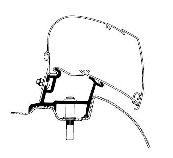 Thule kiinnityssarja Sprinter 2007-, Crafter 2007-2016 - Kattomarkiisien kiinnityssarjat - 11588 - 1