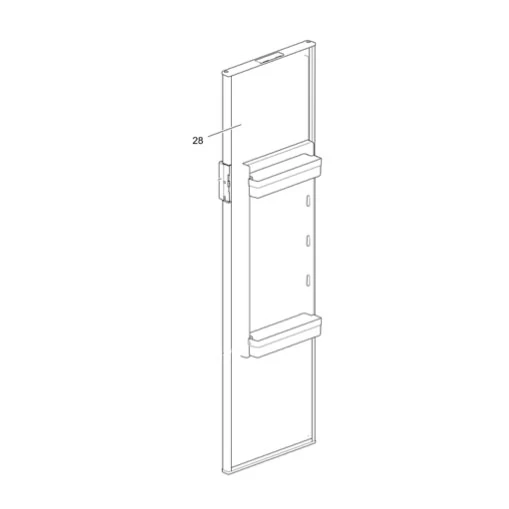 Thetford oven paneeli N4142, N3142, 1425x395x1,5 musta - Jääkaappien varaosat Thetford - 18488 - 1