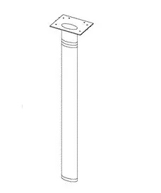 Pöydänjalka, ylhäältä saranoitu - HOBBY VARAOSAT - 23879 - 1