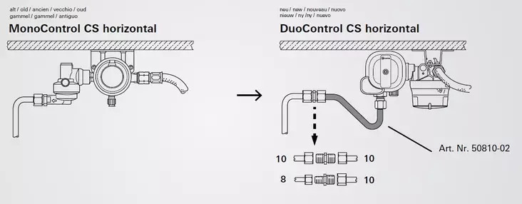 Adapter MonoControl CS vertikal 10 St. - KAASUJÄRJESTELMÄ - 14789 - 1