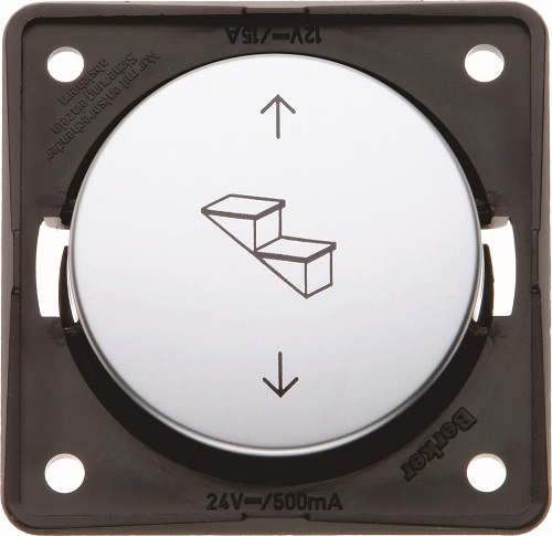 Berker astimen katkaisin upotettava kromi matta 12-24V - Sähkörasiat, pistokkeet - 11139 - 1